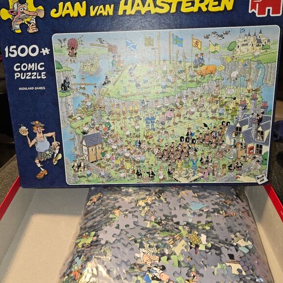 Jan Van Haasteren 1500 piece puzzle "Highland Games" COMPLETE - Picture 1 of 1